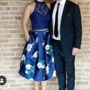 Custom tailored floral skirt